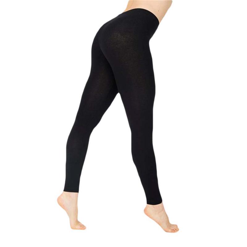 Quần Legging Co Giãn Màu Trơn Cho Nữ, Quần Bó Ôm Eo Cao, Quần Bút Chì, Quần Dài 4