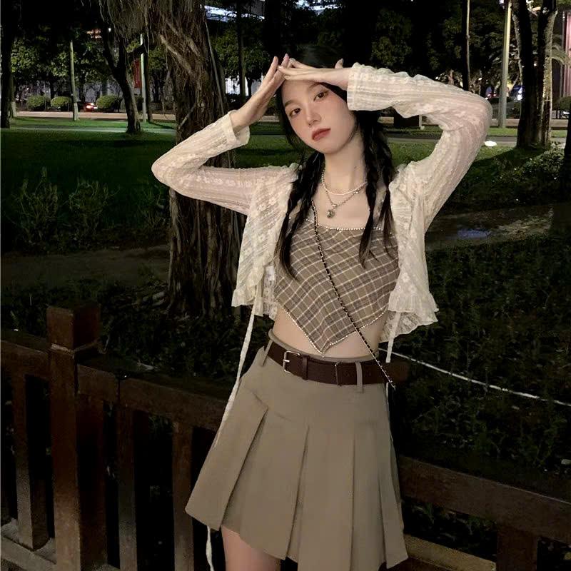 Áo khoác cardigan hè Cardigan dáng ngắn mặc với áo 2 dây Cardigan nữ Meimei SA36 6