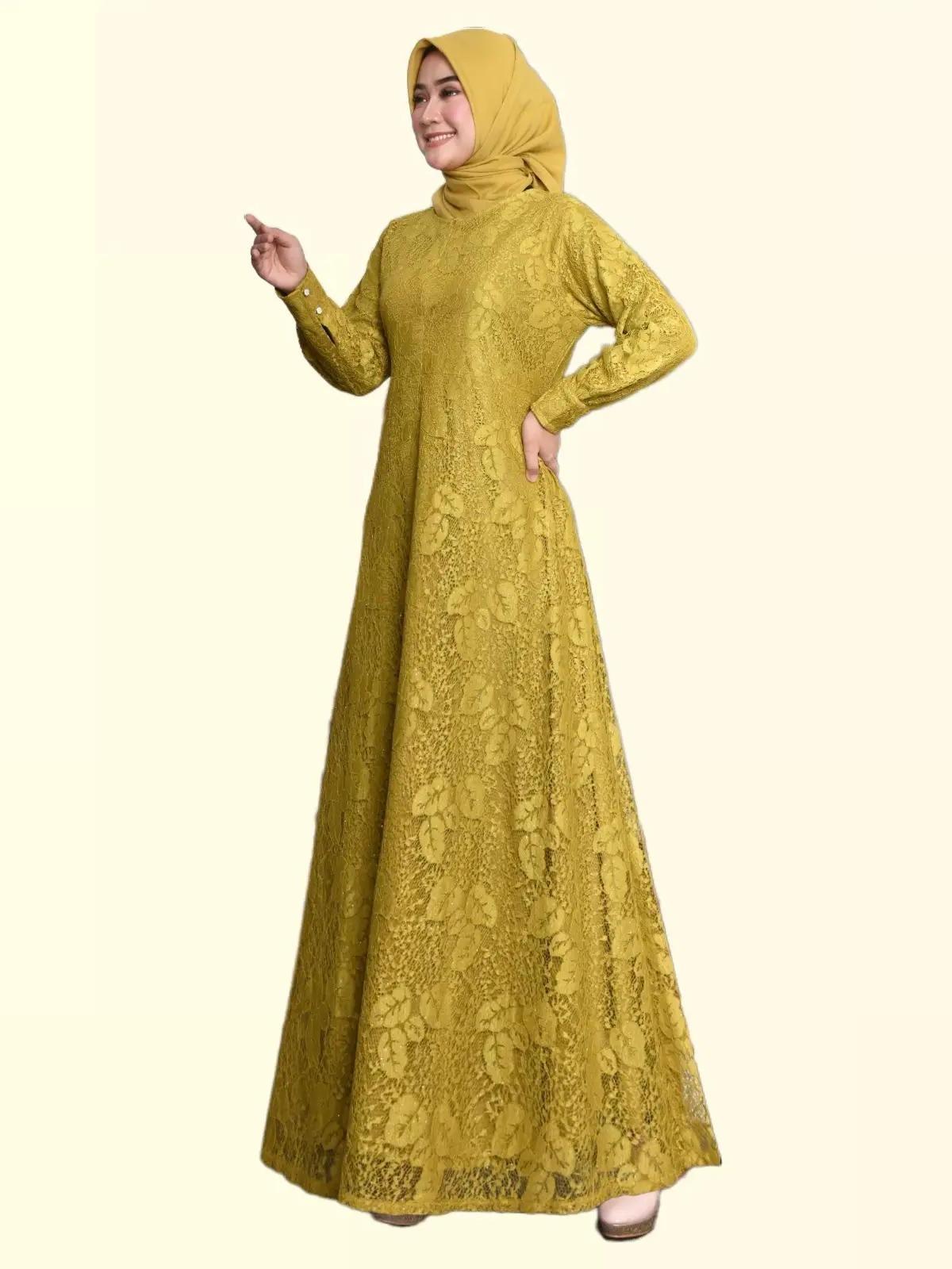 gamis safana gamis burkat jumbo dress kondangan dress pesta free masker Wanita Muslim Mewah Lembut Tebal