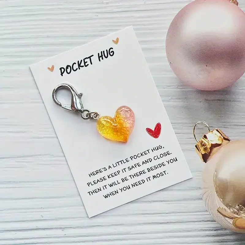 Heart Shaped Keychain, 40pcs/set Pocket Hug Keychain, Mini Pocket Hug, Party Favors for Women & Men, Gift for Friends & Family 3