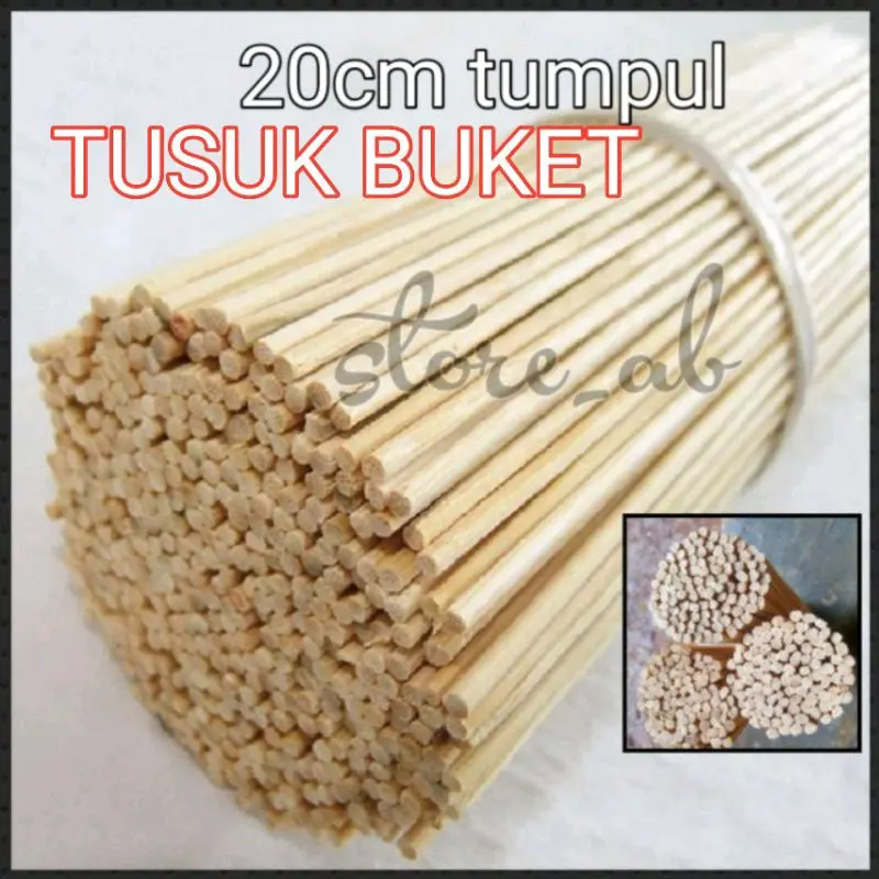 (100pcs) tusuk buket 20cm,buket, bahan buket bunga,bunga uang,penyangga buket, tusuk sate, tusuk sate panjang, stik bambu,lidi panjang,stik bambu bulat, bahan buket, lidi.