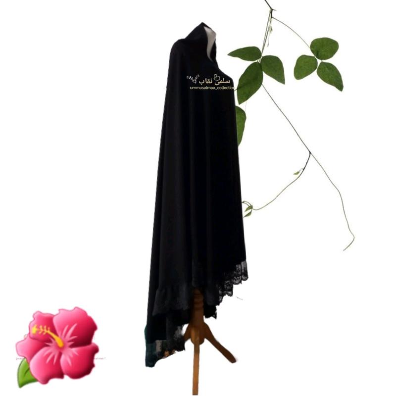 Khimar Renda tile  Oval jumbo jetblack 3