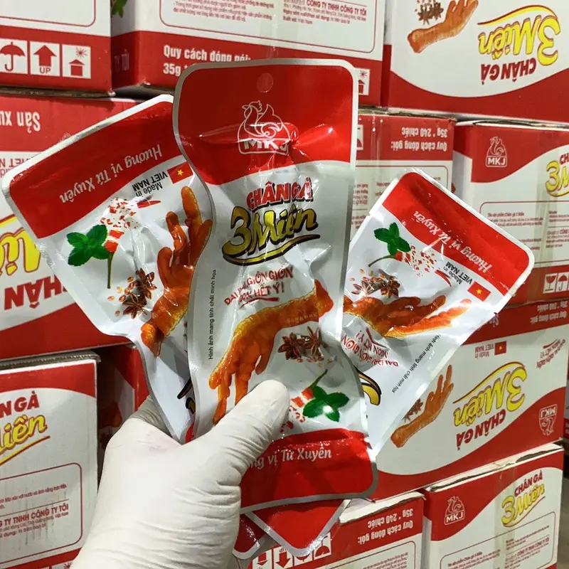 chân gà ba miền hương vị tứ xuyên thơm ngon giòn sần sật Mkj 3 miền Lượng đường thấp Lượng đường thấp Lượng đường thấp Gói Gói Chai 2