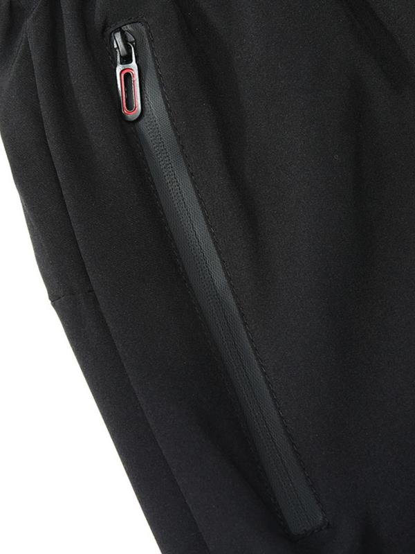 Men's  Zipper Pocket Shorts, Breathable Quick Drying Shorts, Casual Elastic Waist Shorts for Gym Workout Running Cycling Hiking Outdoor 5