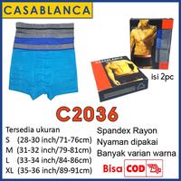 Gambar Casablanca C2036 Celana Dalam Boxer Pria Dewasa Isi 2 Casual 100% Spandex Rayon Model Segi Empat - M dari CasablancaWear Kota Administrasi Jakarta Barat 5 Tokopedia