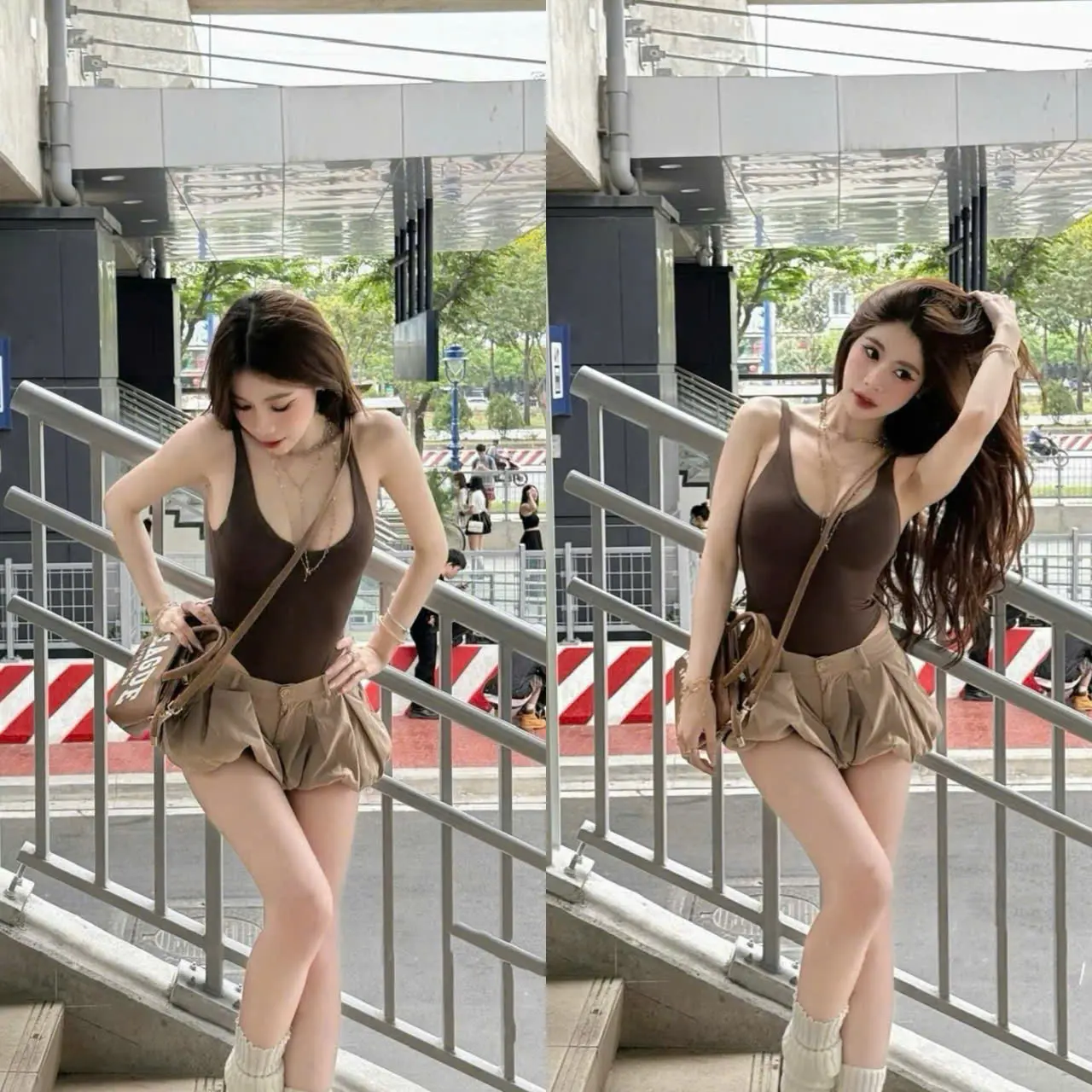 Sét áo ba lỗ co giãn ôm dáng sang chảnh mix Chân Váy Bí tôn dáng Siêu Hot Hit Mùa Hè - Mới Chất Cho Nữ "TOP WOMEN"