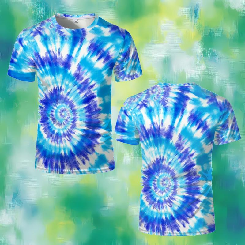 Exquisite Tie-Dye Gradient Print Shirt