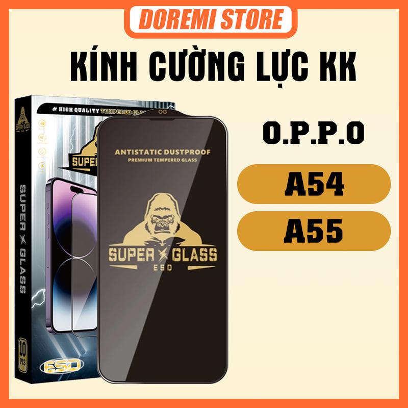 [COMBO 3 KÍNH] Kính cường Lực Oppo A54 / A55 KK đen, miếng dán bảo vệ màn hình