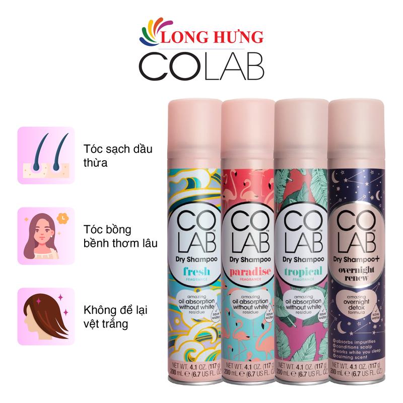 Dầu gội khô Colab Dry Shampoo giúp làm sạch tóc (200ml)