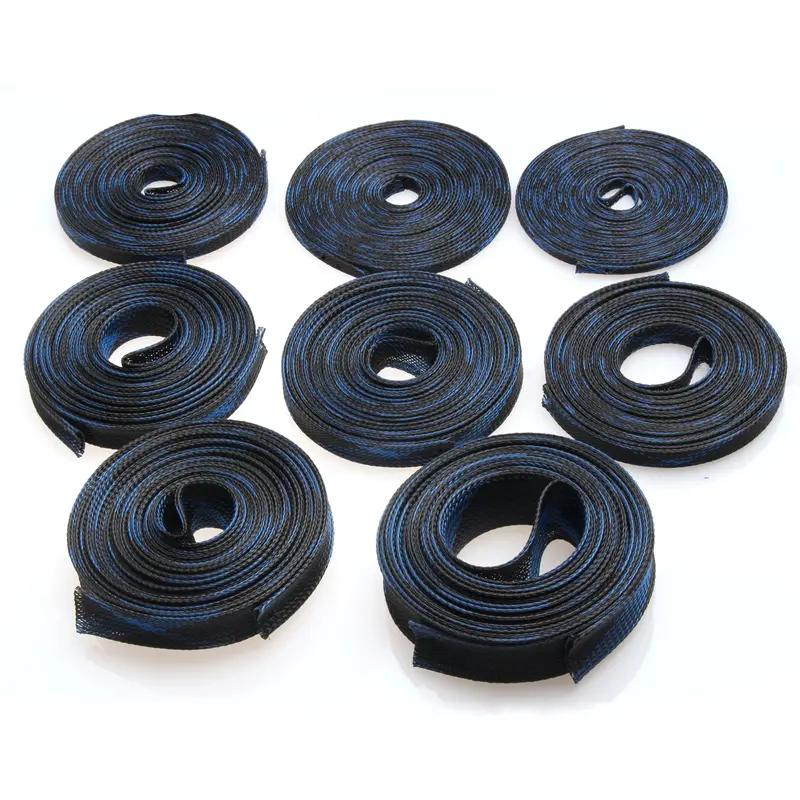 Bảo vệ dây cáp, có sẵn trong 1M, 5M, 10M, 20M, cách nhiệt bọc dây bện, tay áo cáp có thể mở rộng chặt chẽ, 2/4/6 / 8 / 10 / 12 / 15 / 20 / 25mm 6