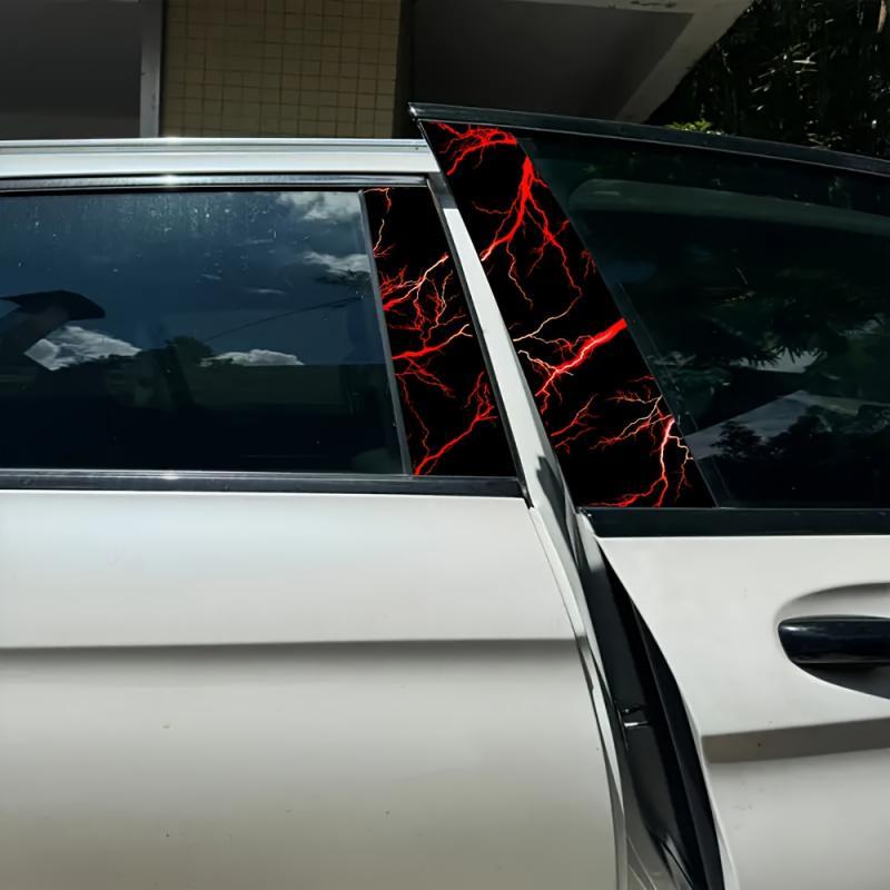 Car Lightning-Pattern Sticker, Self Adhesive Car Sticker, Waterproof Car Decal, Car Exterior Decoration Accessories for Car Glass & Metal Surface 3