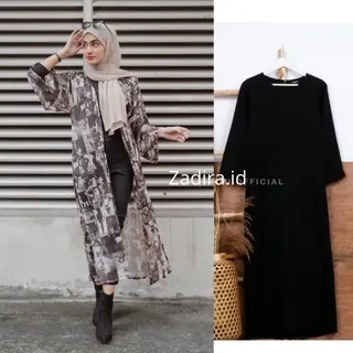 INNER SPAN LENGAN PANJANG |dalaman GAMIS LENGAN PANJANG muslim belah samping dalaman  basic