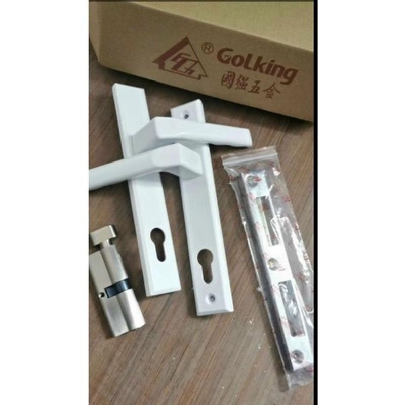 khoá cửa nhựa Golking màu trắng màu đen khoá tay gạt cửa nhựa lõi thép cửa nhôm hệ 4500