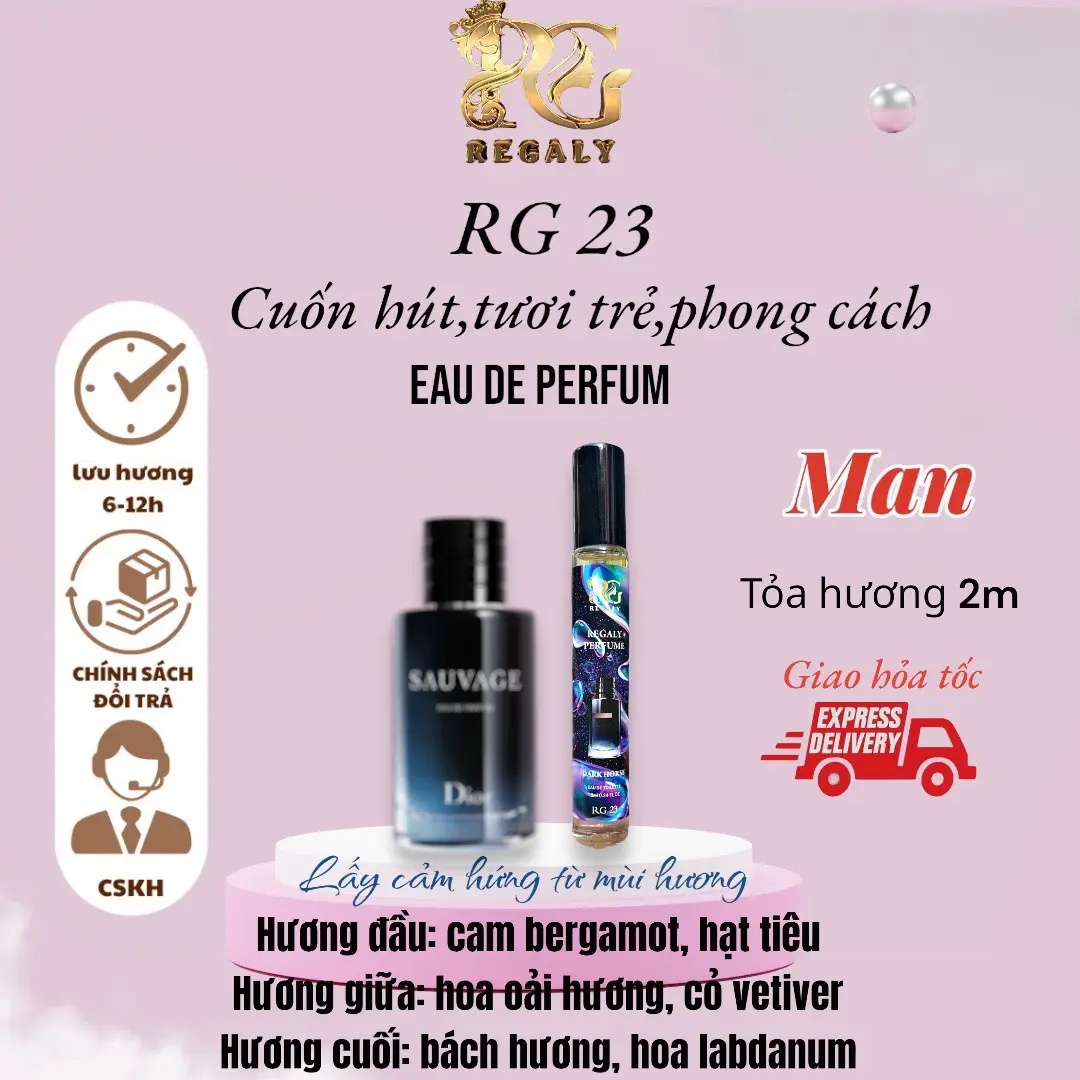 Nước hoa Nam RG 23 Sauve . Lưu hương 8h-12h . Toả hương 2m