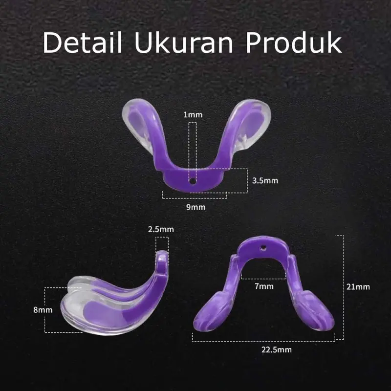 1 Pcs Nose Pad Kacamata Penyangga Hidung Pencegah Turun. - Non Slip Silicone Model L Group 2