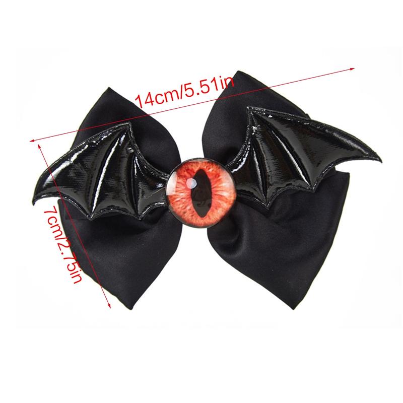 Product Introduction of 2x Gothic Dark Hair Clip Girls Barrettes Bowknot Bowtie Devil Eyes Hair Clip Set Gothic Bat Wing Versatile Barrettes 0