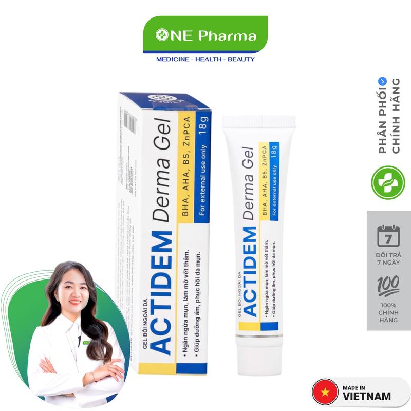  Gel hỗ trợ giảm mụn Actidem Derma Gel 18gr 