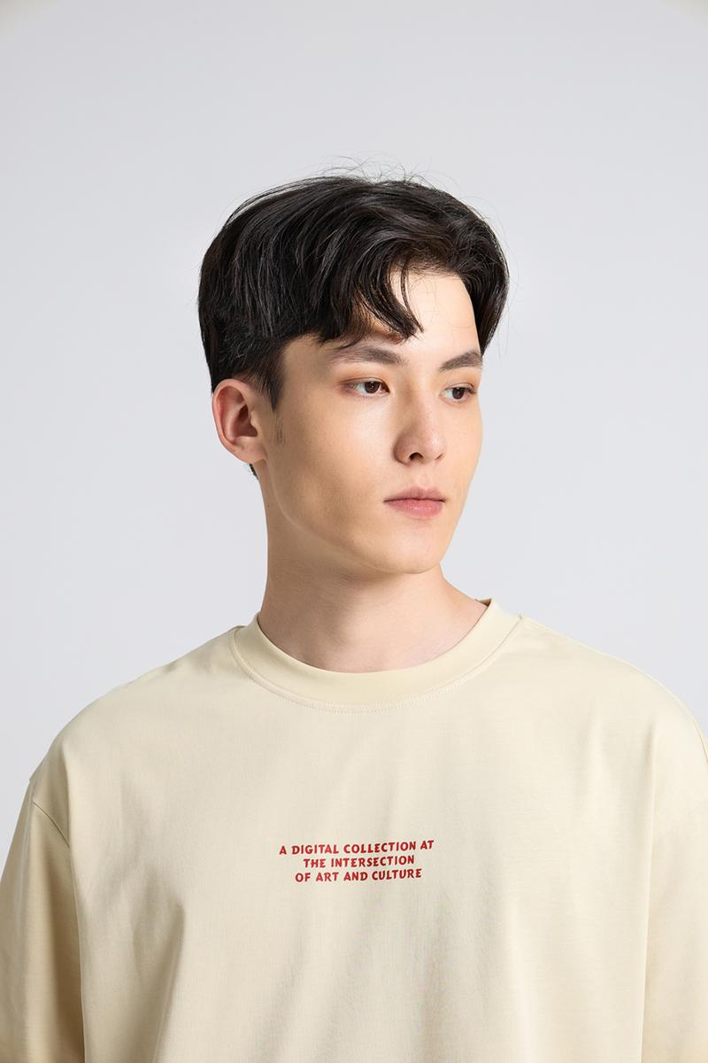 Product Introduction of Áo Thun Nam Cổ Tròn Tay Ngắn Thời Trang Y2010 Vải Cotton 2 Chiều Co Giãn Dáng Rộng No Style M107 23603 |YaMe| 6
