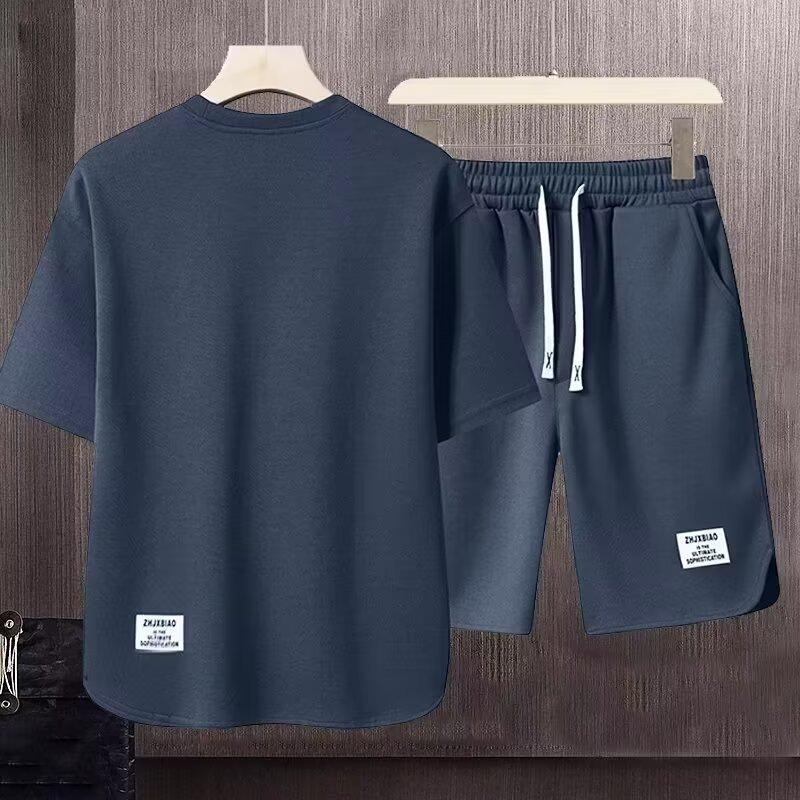 Product Introduction of Sportswear Suit Men's Summer Short-Sleeved T-shirt Basketball Jersey Casual Shorts Two-Piece Korean Style Trendy 2025 6