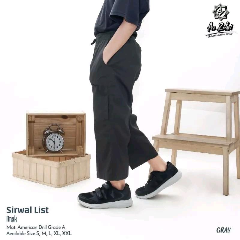Sirwal List Anak Laki Laki Celana Panjang Harian Bahan American Drill Grade A Polos Hitam Navy Fashion 6