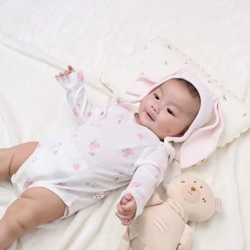 Bodychip rayon Honey tay ngắn mềm mại, mỏng nhẹ, co dãn tốt, body suite chất vải rayon cho bé