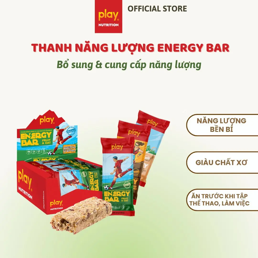 Thanh Năng Lượng PLAY 2.0 – Thanh ngũ cốc dinh dưỡng PLAY Energy Bar