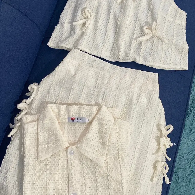 SET ĐỒ ĐÔI ĐI BIỂN XINH CHÂN VÁY DÀI MIDI THUN LƯỚI - YH COUPLE Nữ Áo 6