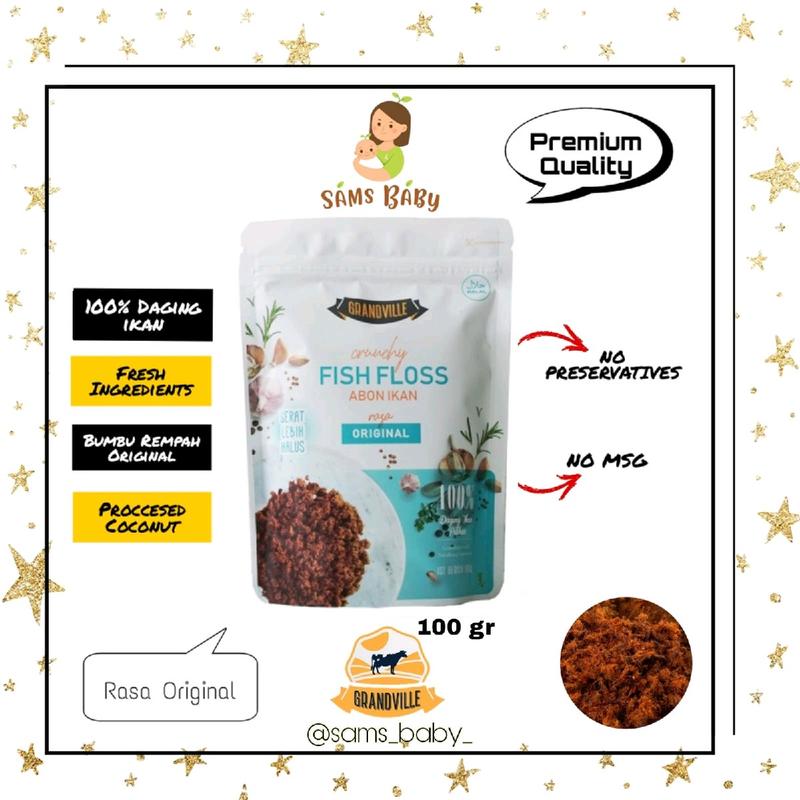 GRANDVILLE Abon Sapi Ayam Ikan Original Spicy 100gr 0