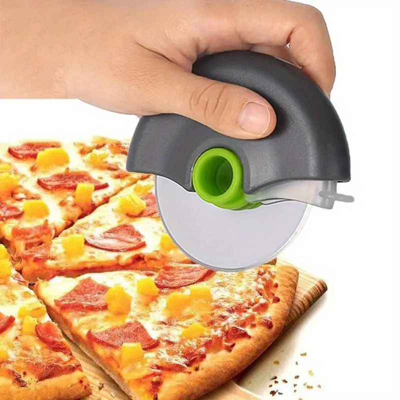 Stainless Steel Pizza Cutter, 1 Count Pizza Slicer with Cover, Pizza Wheel, Pasta & Pizza Utensils for Home Kitchen, Kitchen Utensils & Gadgets