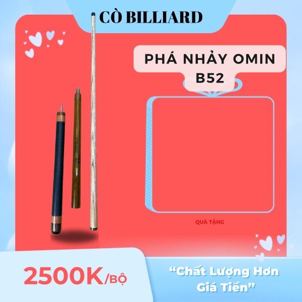 Cơ bida lỗ phá nhảy Omin B52 - 100% gỗ ash ( tần bì )