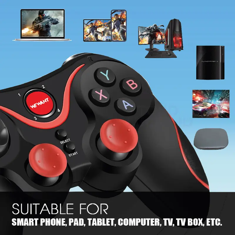 WeWant Gamepad Android Bluetooth X3 Joystick Wireless Controller with Holder Accessories 2