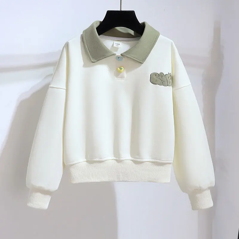 Áo Len Bé Gái, Áo Phông, Bộ Sưu Tập Mùa Xuân Và Mùa Thu, Phong Cách Phương Tây, Áo Cổ Polo Tuyệt Vời, Thích Hợp Cho Trẻ Em Trung Và Lớn, Quần Áo Mùa Thu, Thời Trang, Hàng Mới Về Năm 2024