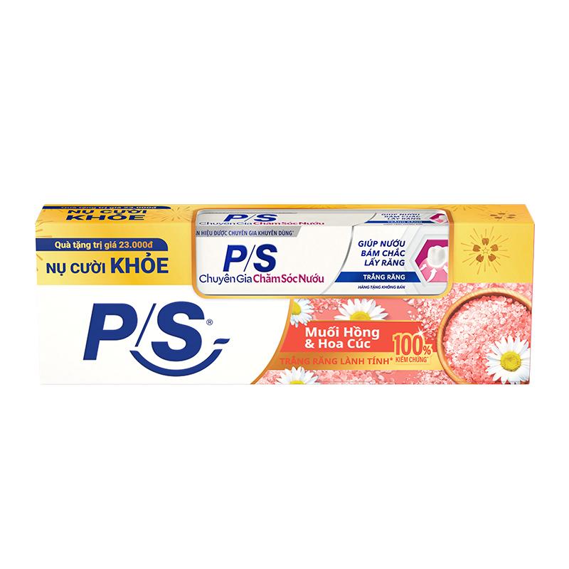 MỚI Kem đánh răng P S Muối hồng & Hoa cúc 230g kemđánhrăng Trắng Răng