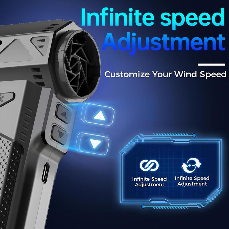 Product Introduction of Portable Handheld Fan, Rechargeable Fan with LED Display, Adjustable Speed Personal Fan for Outdoor Use, Cleaning Fan for Home Office 3