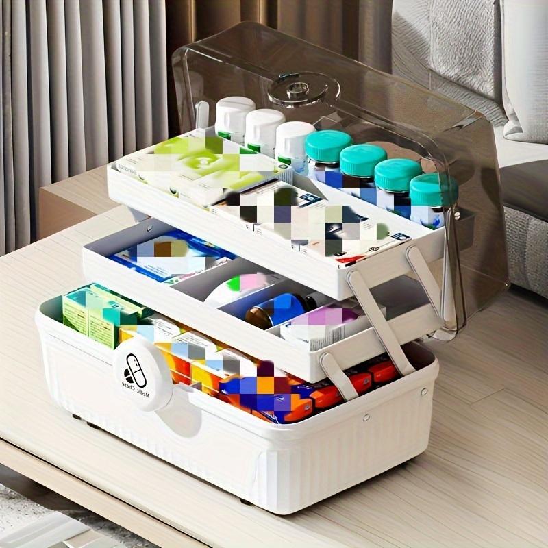 Product Introduction of Large Capacity Medicine Storage Box, Multi-layer Classification Pill Box, Household Medicine Storage Box for Home Office Dormitory Outdoor Camping 0