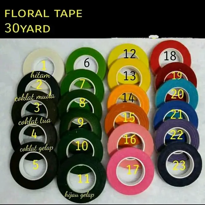 floral tape 30 yard/ bahan kerajinan bahan bunga stoking 0