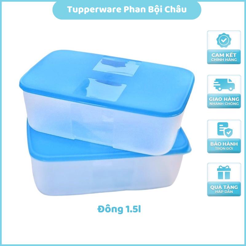 Lẻ Hộp nhựa đựng thực phẩm ngăn đông 1.5L TUPPERWARE Nắp Màu Ngẫu Nhiên thịt ngăn đông tủ lạnh nhựa nguyên sinh