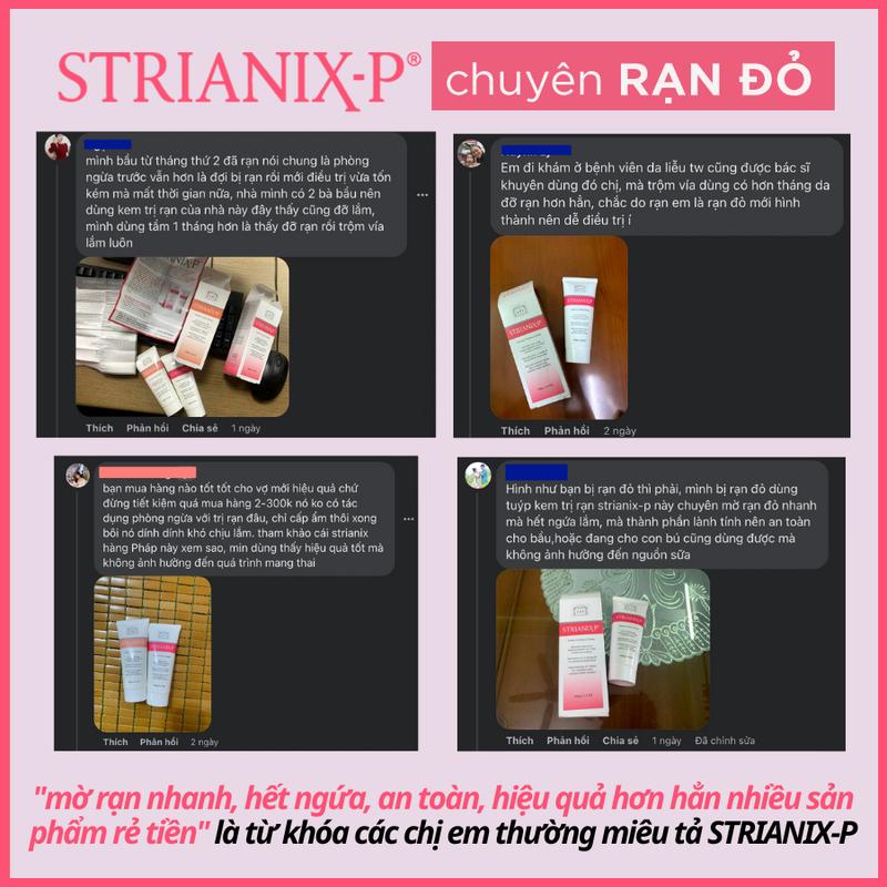 Kem rạn da STRIANIX-P 50g giúp làm mờ RẠN ĐỎ, hỗ trợ giảm ngứa do rạn (quà tặng 1 hộp 2 yếm sữa) 5