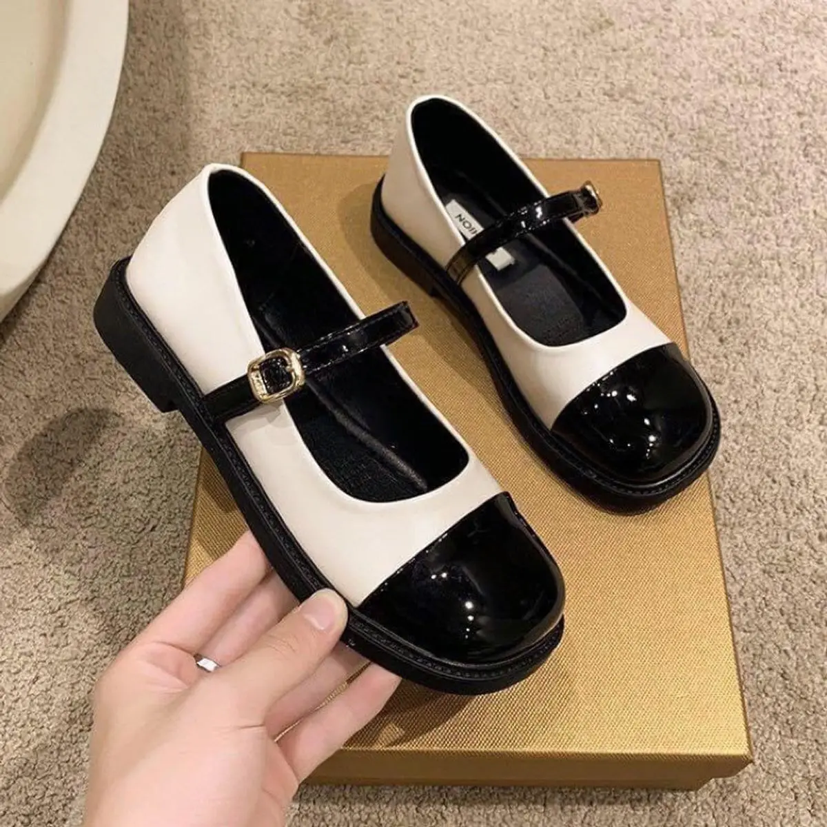 Giày BỆT ĐỐC VÁ MŨI pha màu (p1) - khách xem kĩ video hàng(sumo) Nữ Shoes