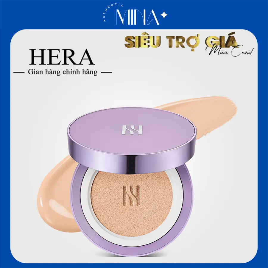 Phấn Nước Hera UV Mist Cushion Cover SPF 50+/ PA+++ 15gx2 Tone C21 kem nền dưỡng trắng, dưỡng ẩm che khuyết điểm