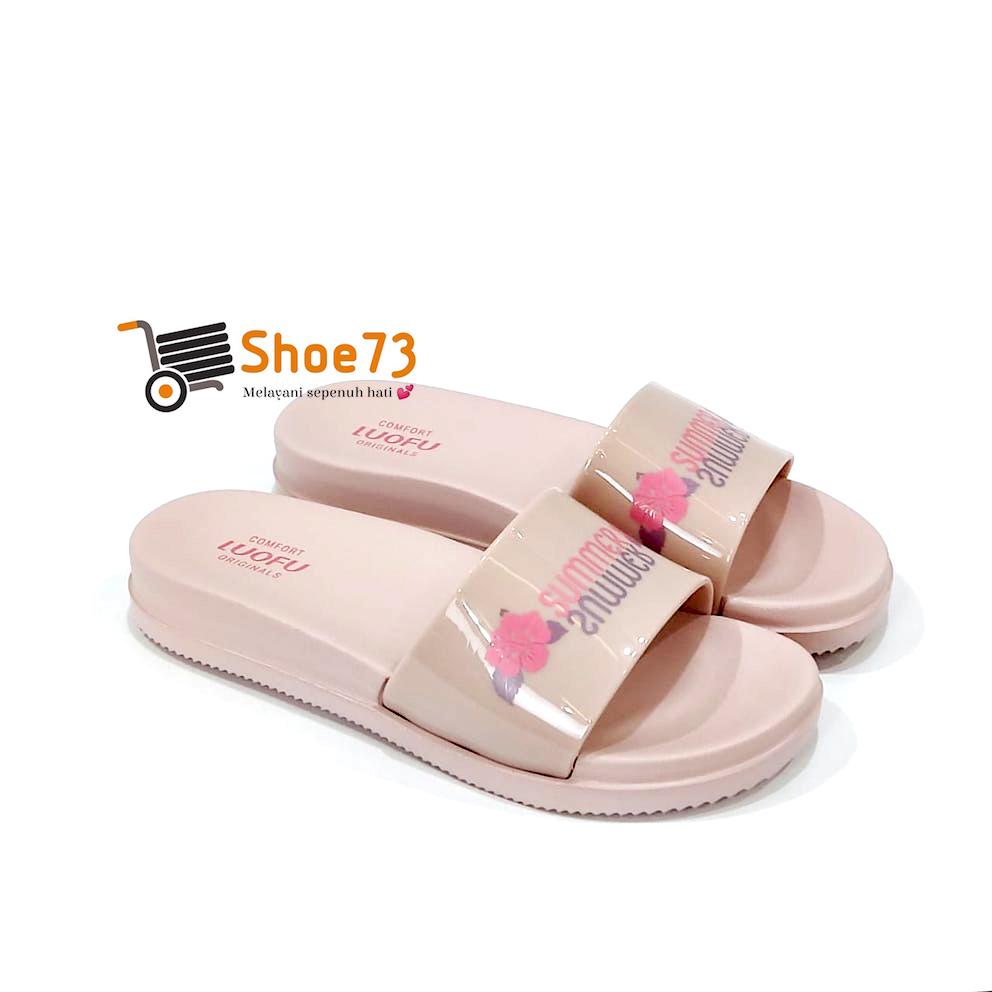 LUOFU E 7159 BRE128 SIZE 36-40 ORIGINAL l Sandal Selop jelly wanita l Sendal kokop cewek Ringan