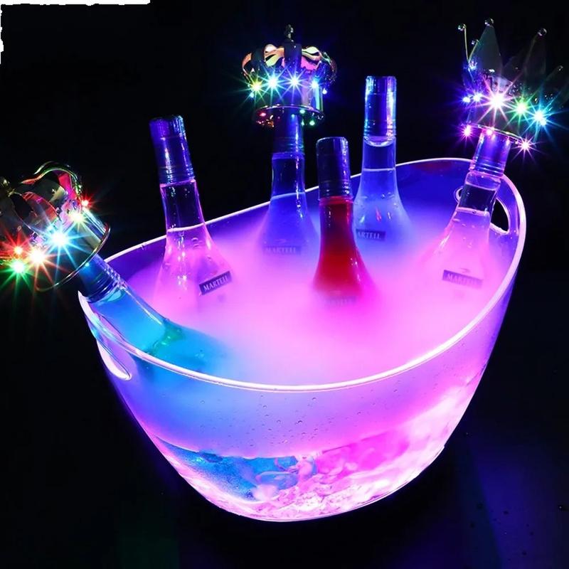 Product Introduction of Portable 4/8/12L Transparent Ice Bucket Large Capacity Wine Chilling Bucket Anti-fall Champagne Bottles Ice Cooler Party 10