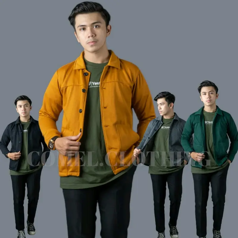 Jaket Shacket Fleece jaket pria jaket shacket pria jaket keren jaket murah Kantong Panjang 0
