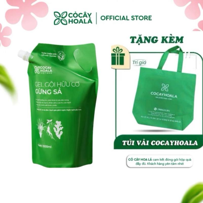 [MẪU MỚI] Túi Refill Dầu Gội Hữu Cơ Gừng Sả Cocayhoala 1000ml - Dương Tóc Bồng Bềnh - Hỗ Trợ Giảm Bết Dầu Gàu Tóc dau hoatra goixa 2in1 daucap chinhhang