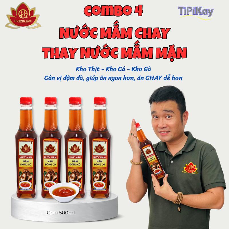 Combo 4 Nước Mắm Chay Đông Cô 500ml - TiPiKay Shop