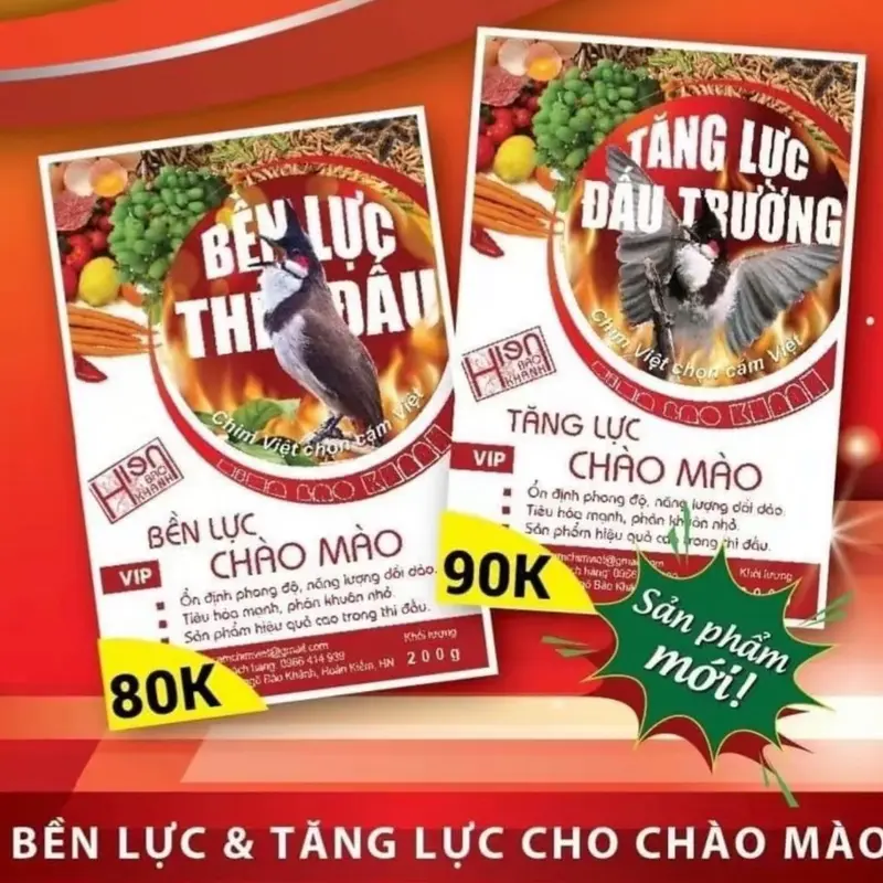Cám chim HBK - Tăng lực và Bền Lực cho chào mao 0
