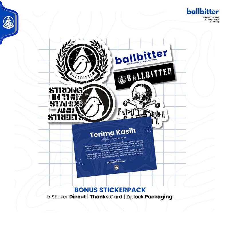 Ballbitter kaos Casual Supporter Match Mood Hitam Atasan Combed 24s 4