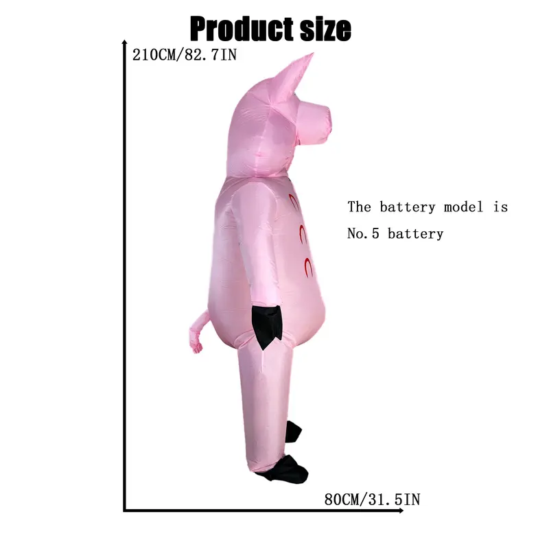 Inflatable Pig Costume, Cute Inflatable Pig Clothing, Funny Inflatable Costume for Halloween, Christmas, Birthday Party, Cosplay, Party Supplies, Menswear 1