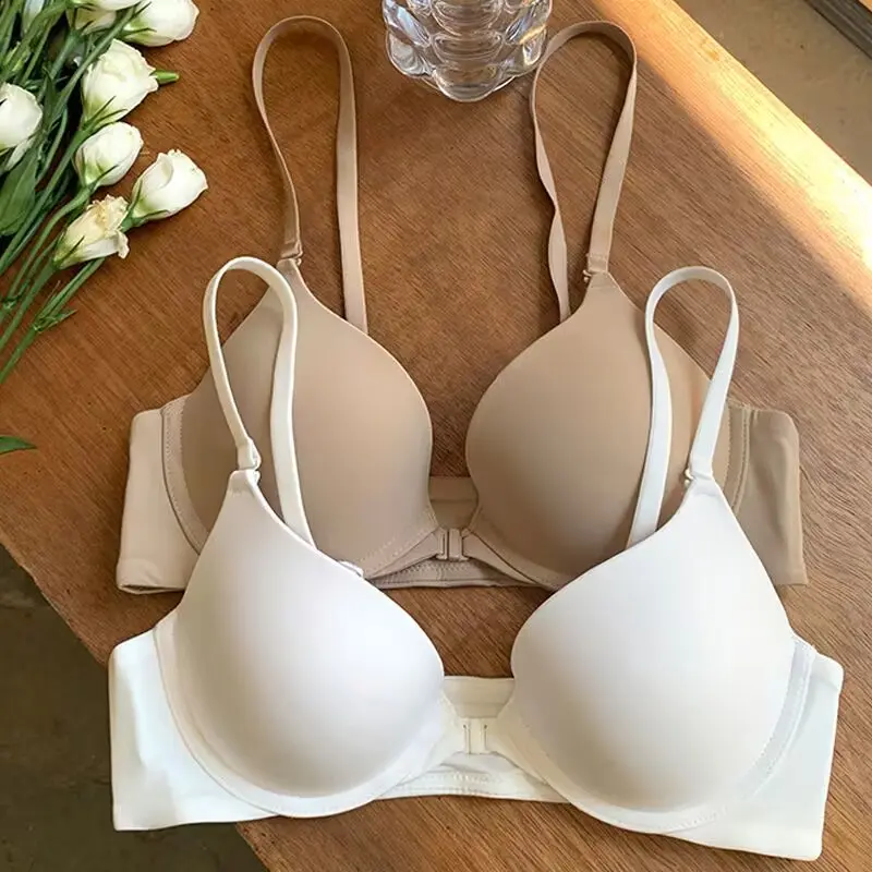 Front Buckle Bra Seamless Small Big Breasts Look Beautiful Back Underwear