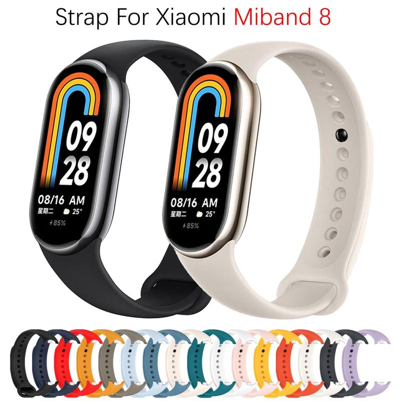 Vòng đeo tay cho Mi Band 8 9 10, Dây đeo, Phụ kiện NFC, Chất liệu cao su silicon thể thao, Dây đeo cổ tay, Pulseira correa, Tương thích với Xiaomi MiBand 10 9 8, Bao gồm dây đeo